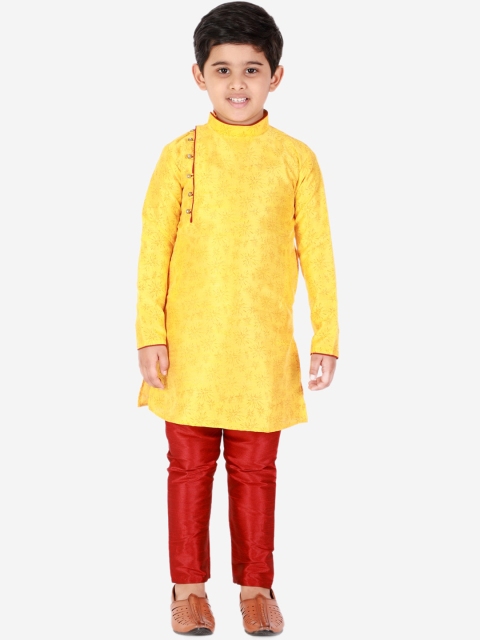 

Pro-Ethic STYLE DEVELOPER Boys Yellow Kurta with Trousers