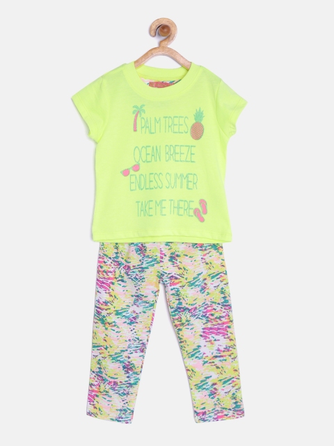 

Nauti Nati Girls Multicoloured Printed Clothing Set, Multi