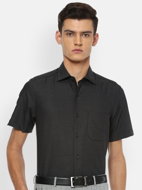 

Louis Philippe Men Charcoal Grey Formal Cotton Shirt