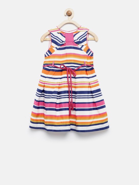 

Nauti Nati Girls Multicoloured Striped Fit & Flare Dress, Multi