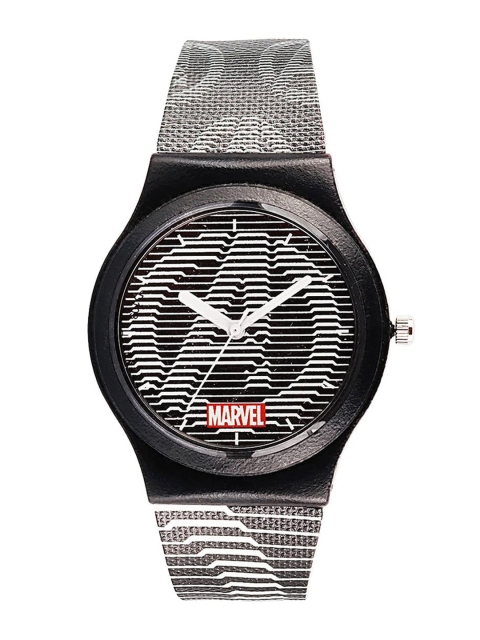 

Marvel Unisex Kids Black Printed Dial & Black Straps Analogue Watch