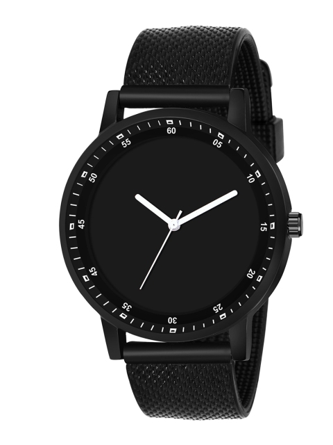 

HAPPY KHAJANA Men Black Brass Dial & Black Straps Analogue Watch