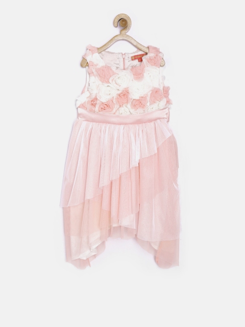 

Nauti Nati Girls Dusty Pink & Off-White Floral Fit & Flare Dress