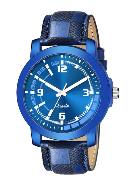 

HAPPY KHAJANA Men Blue Brass Dial & Blue Straps Analogue Watch