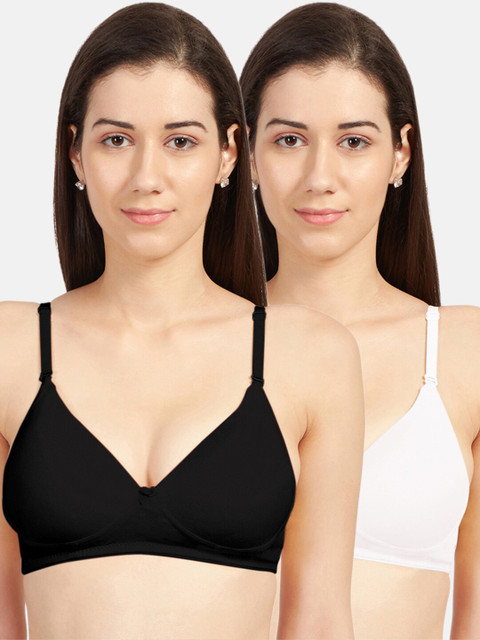 

Sonari Black & White Pack of 2 Heavily Padded Non Wired Cotton Push-up Bra