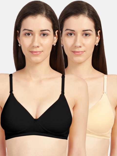 

Sonari Assorted Set Of 2 Non Wired Heavily Padded Medium Coverage Push Up Bra