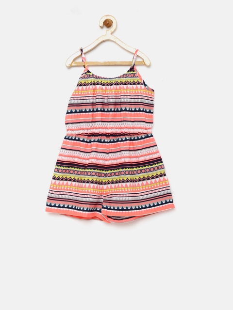 

Nauti Nati Girls Multicoloured Printed Playsuit, Multi