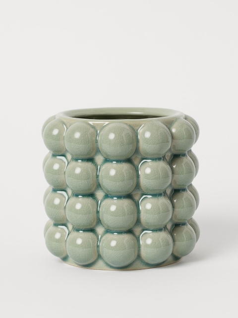 

H&M Mint Green Small Bubbled Plant Pot