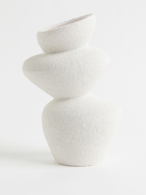 

H&M White Stoneware Vase