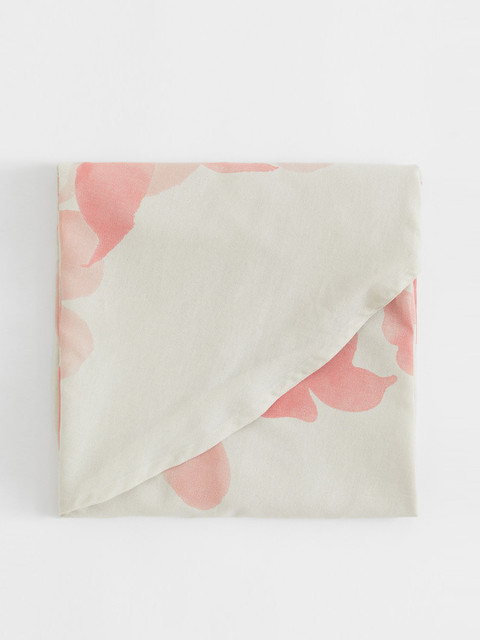 

H&M Pink Floral Cotton Tablecloth