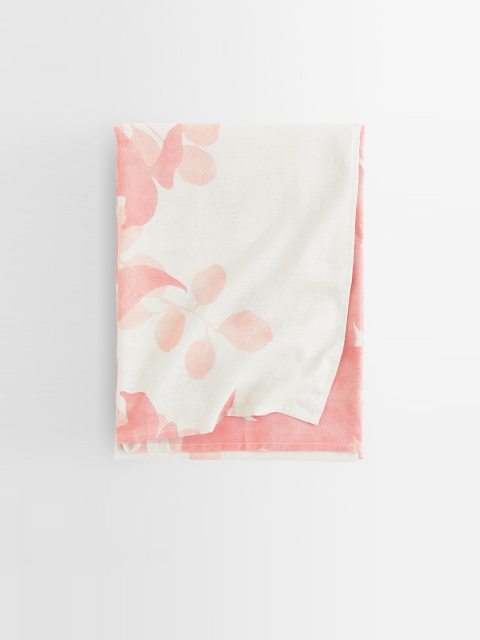 

H&M Pink Floral Cotton Tablecloth