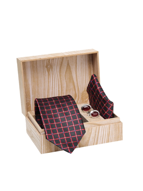 

ELLIS Men Brown & Red Checked Accessory Gift Set