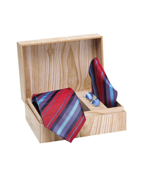 

ELLIS Men Red & Silver-Toned Accessory Gift Set
