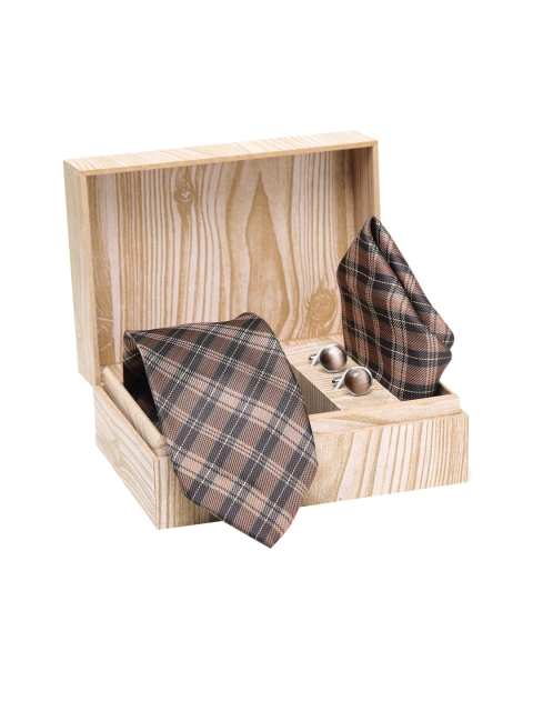 

ELLIS Men Brown & Silver -Toned Accessory Gift Set