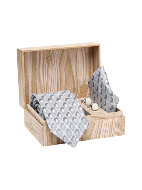 

ELLIS Men White & Grey Printed Accessory Gift Set