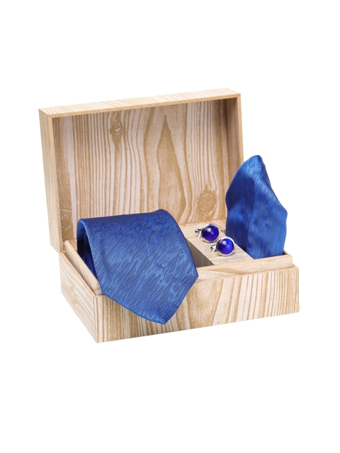

ELLIS Men Blue & Silver-Toned Printed Accessory Gift Set