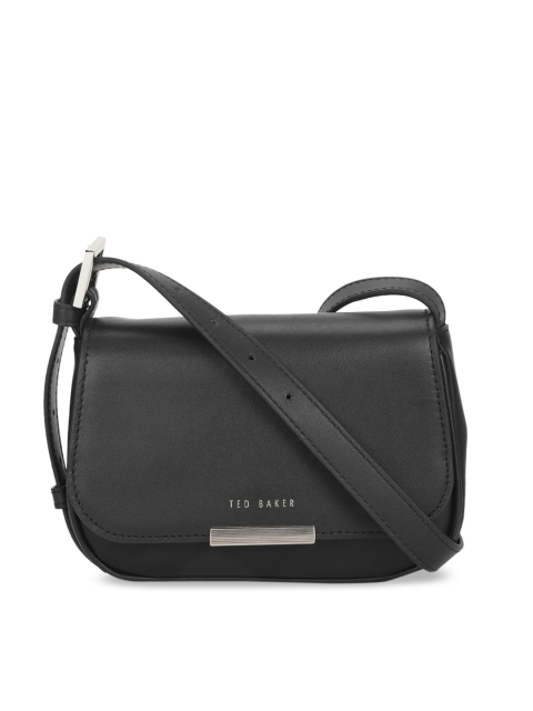 

Ted Baker Black Leather Structured Sling Bag with Tasselled