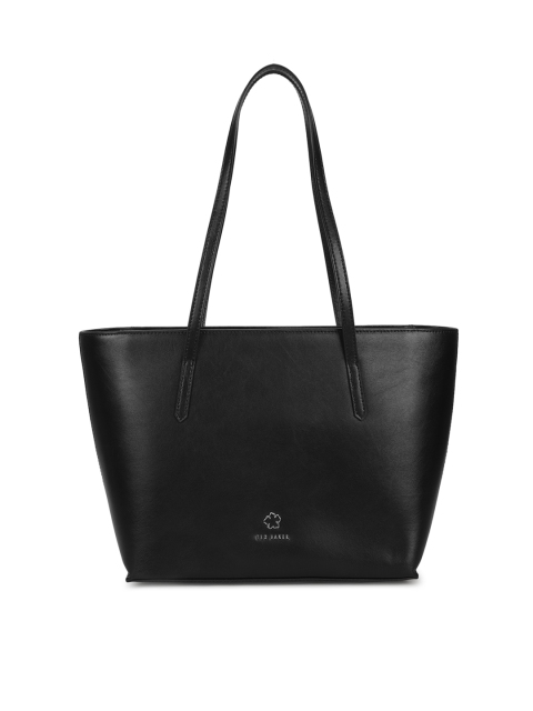 

Ted Baker Black Leather Structured Shoulder Bag with Cut Work
