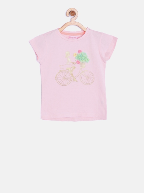 

Nauti Nati Girls Pink Printed Top