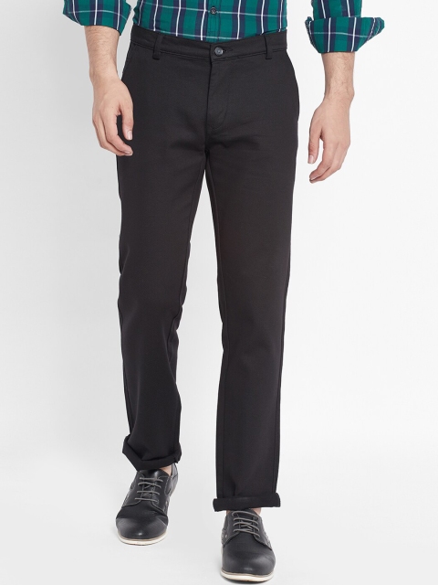 

TNG Men Black Solid Regular Fit Cotton Regular Trouser