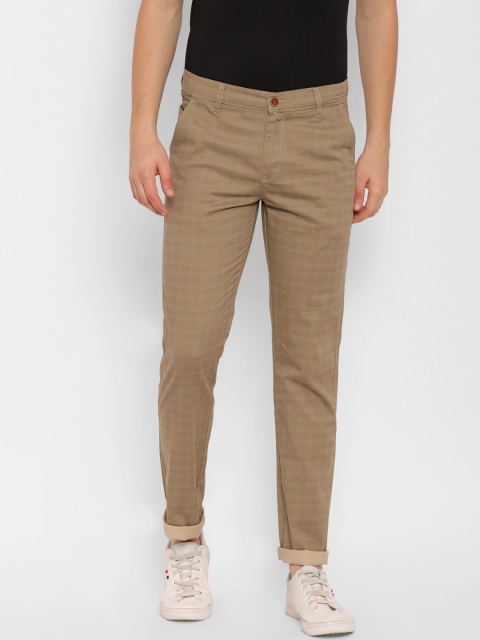 

TNG Men Khaki Self Design Regular Fit Cotton Regular Trouser