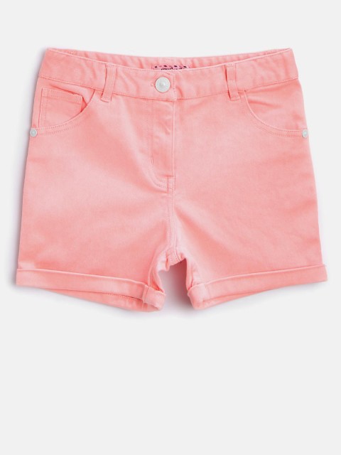 

Nauti Nati Girls Peach-Coloured Shorts