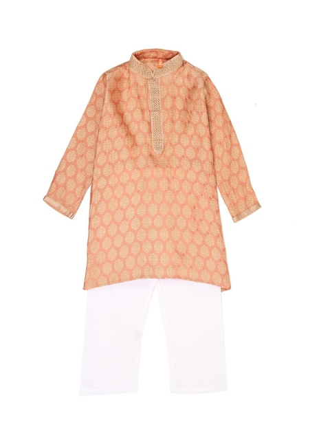 

Ethnicity Boys Pink Ethnic Motifs Printed Kurta with Pyjamas