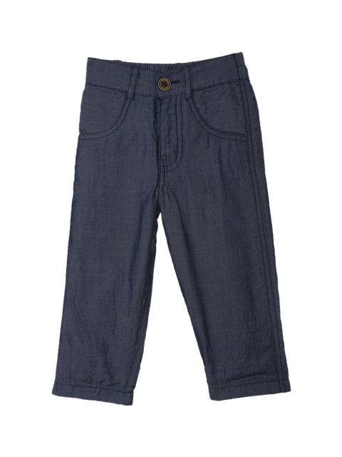 

612 league Boys Navy Blue Cotton Denim Trousers