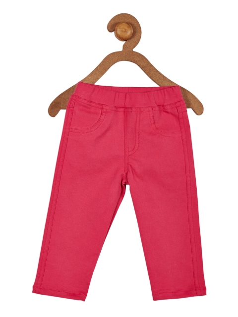 

612 league Girls Magenta Cotton Trousers