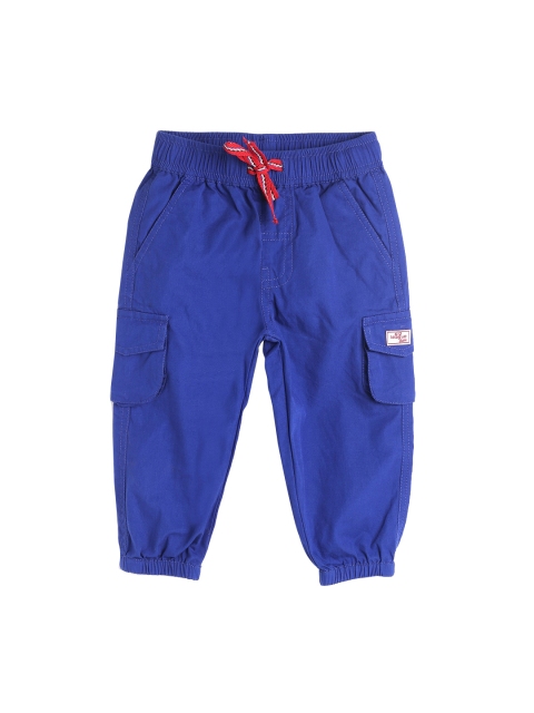 

612 league Infant Boys Blue Cotton Joggers Trousers