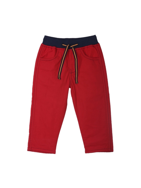 

612 league Boys Red Cotton Trousers