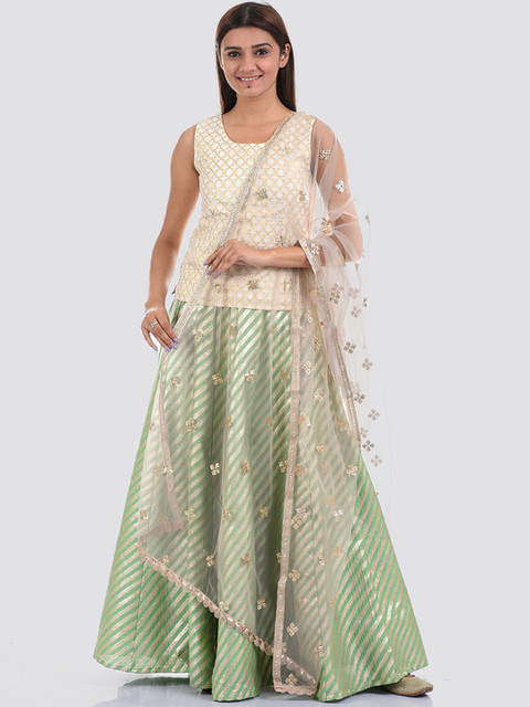 

Ethnicity Women Grey & Gold Ethnic Motifs Embroidered Dupatta