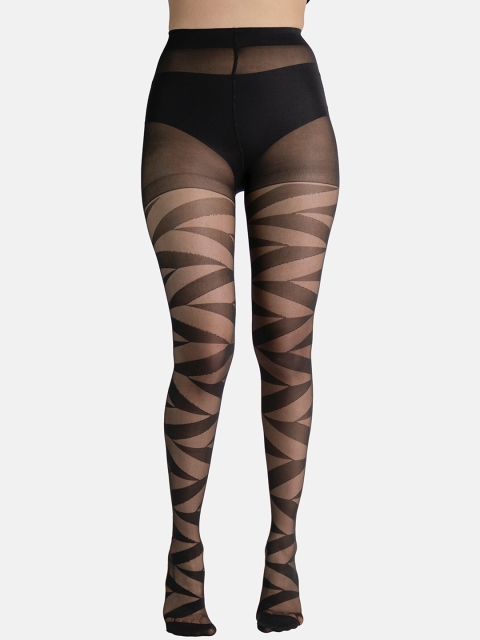 

Theater Women Black Self-Design Stockings