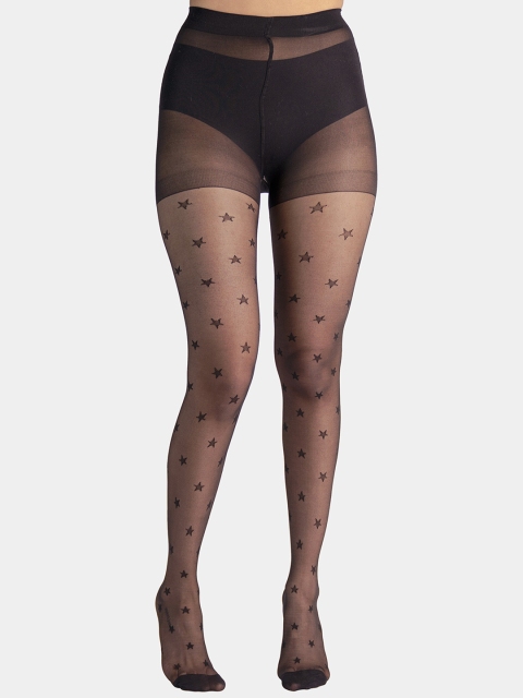 

Theater Women Black Self-Design Stockings