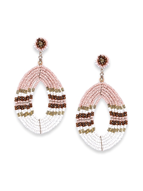 

20Dresses White & Pink Contemporary Drop Earrings