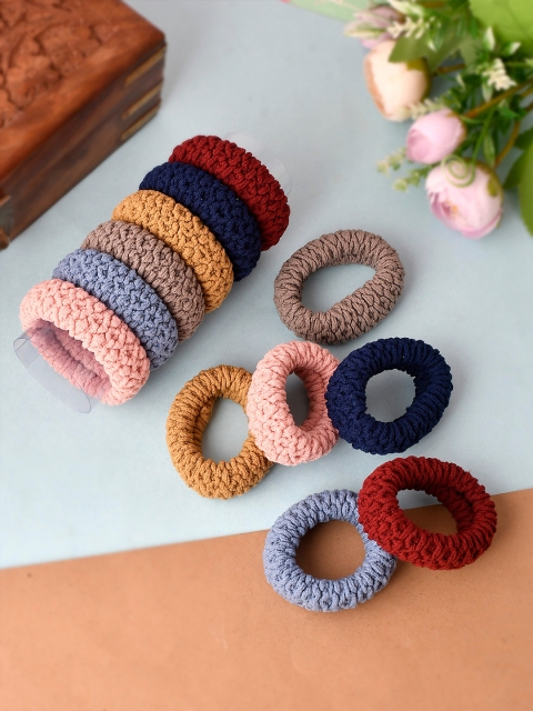 

Silvermerc Designs Women Blue & Red Ponytail Holders