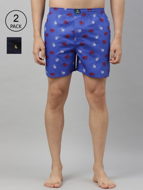 

Joven Men Pack of 2 Pure Cotton Boxers JB2PV-JVLB, Navy blue