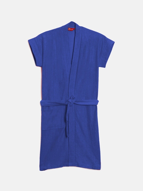 

GOLDSTROMS Girls Navy Blue Solid Bath Robe