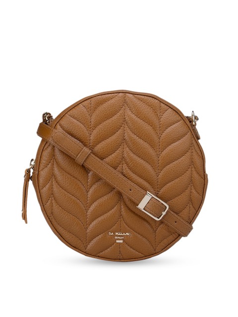 

Da Milano Women Brown Leather Structured Sling Bag