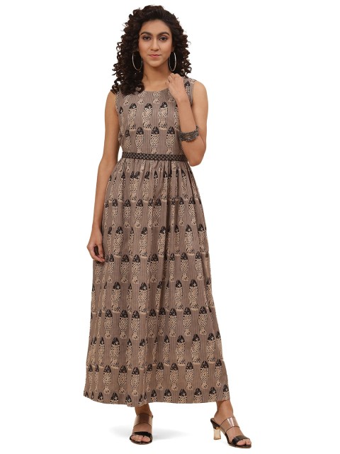 

Biba Brown Ethnic Maxi Dress