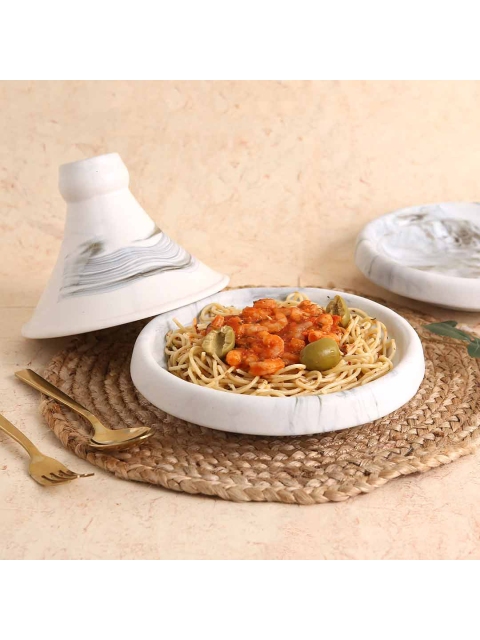 

Wonderchef Teramo White & Grey Stoneware Tagine Set
