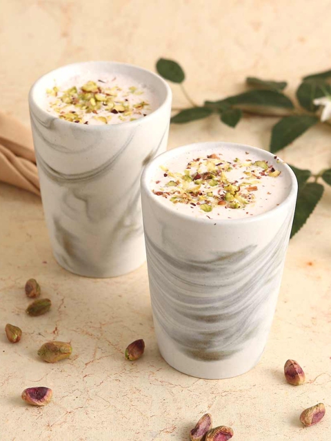 

Wonderchef White & Grey Set of 2 Teramo Stoneware Lassi Tumbler