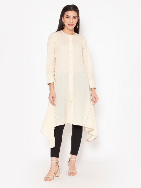 

Ekmatra Cream-Coloured Pure Cotton Tunic