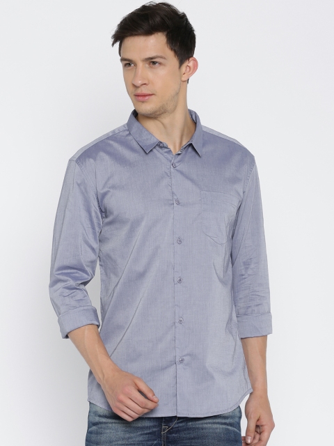 

Voi Jeans Men Blue Slim Fit Solid Casual Shirt