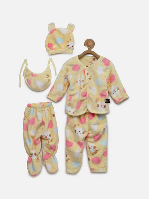 

KLOTTHE Infants Printed Clothing Gift Set, Yellow