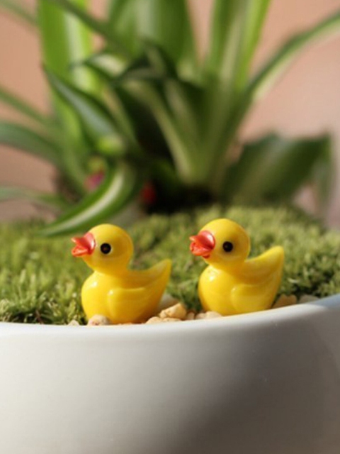 

TAYHAA Set Of 12 Yellow Garden Toy Chick Showpiece