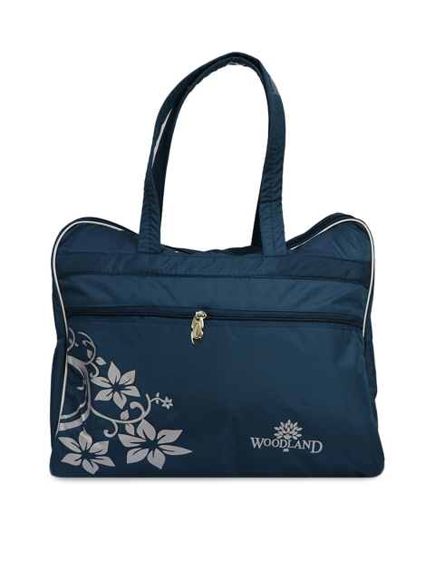 

LELYS Teal Floral Printed Shopper Shoulder Bag