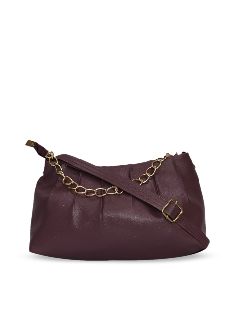 

LELYS Purple Textured PU Structured Sling Bag