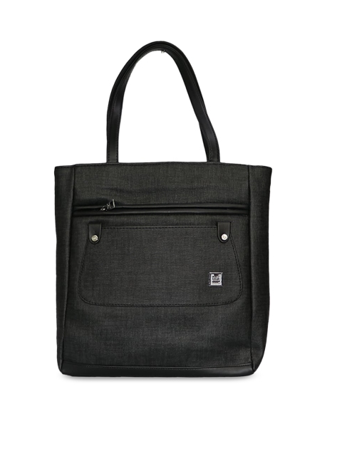

LELYS Black Leather Shopper Shoulder Bag