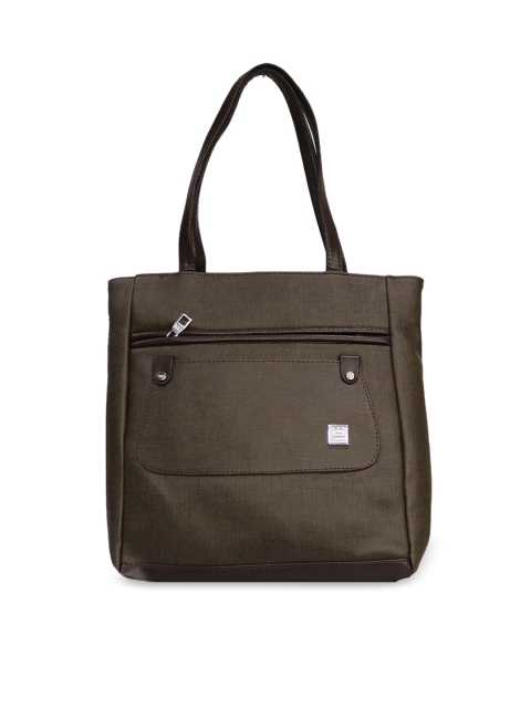

LELYS Brown Leather Structured Shoulder Bag